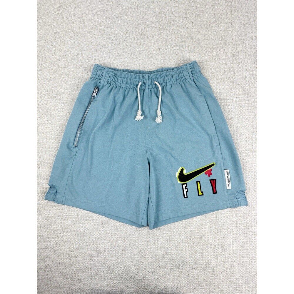 Nike Fly Dri-FIT Standard Issue Fleece Shorts Womens Small Blue Basketball FLY